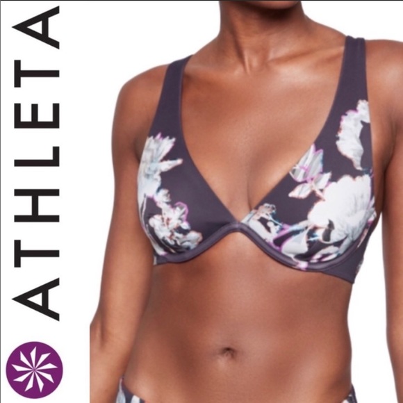 Athleta Other - NWT Athleta Piha Plunge Bikini Top-New Botanical